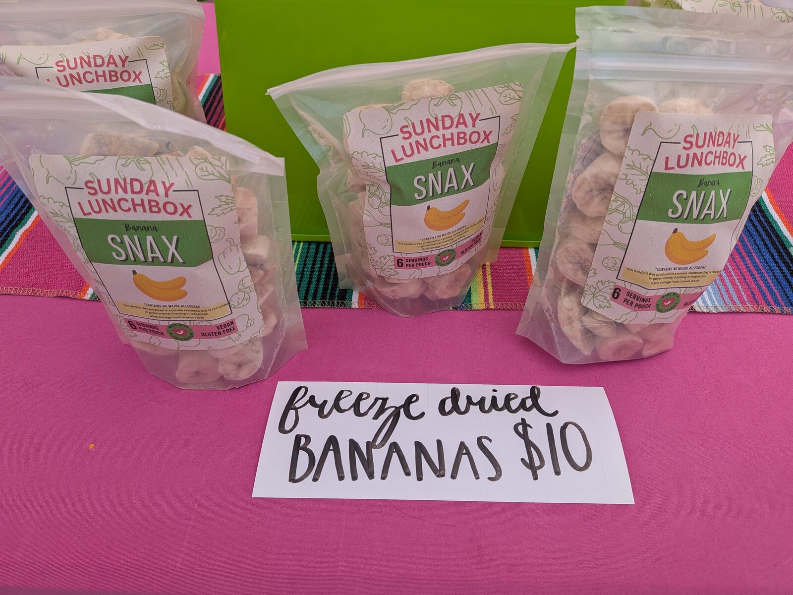 Banana Snax and freeze-dried snacks